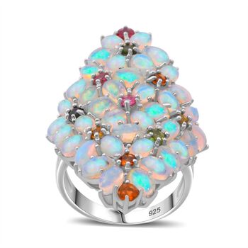 AA Nat&uuml;rlicher, &auml;thiopischer Welo Opal und Multi-Turmalin-Ring - 6,97 ct.
