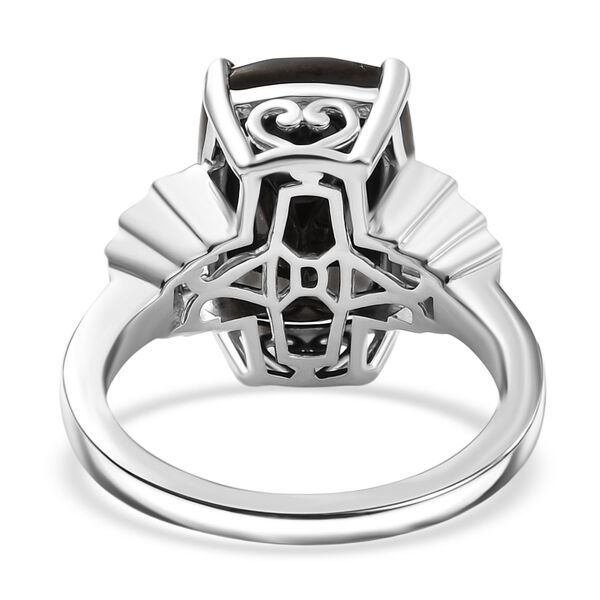 D'Joy Elite Shungit, Wei&szlig;er Topas Ring 925 Silber rhodiniert (Gr&ouml;&szlig;e 19.00) ca. 5,37 ct image number 6