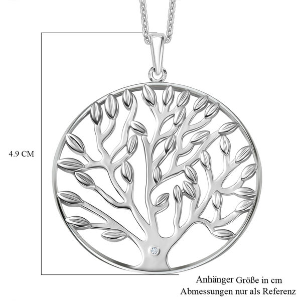 EverTrue Anh&auml;nger mit Diamantakzent und 50cm Kette in Silberton image number 7