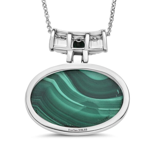 Malachit Schmuckset Edelstahl ca. 80.50 ct image number 5