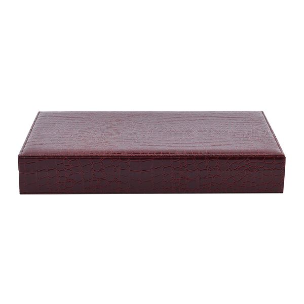 Schmuckkasten mit Kroko-Pr&auml;gung, Weinrot image number 4