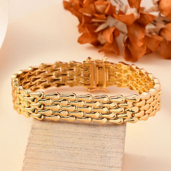 Panzerarmband, Messing, goldfarben, ca. 19 cm ca. 35,64g image number 2