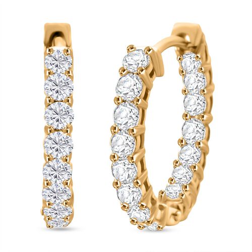 LUXURIANT DIAMOND - Lab Grown Diamant SI-GH Ohrringe 925 Silber Gelbgold Vermeil ca. 2,00 ct. image number 0