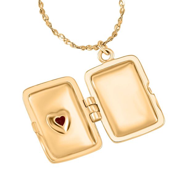 Roter Kristall-Medallion-Anh&auml;nger mit 45cm Kette image number 3