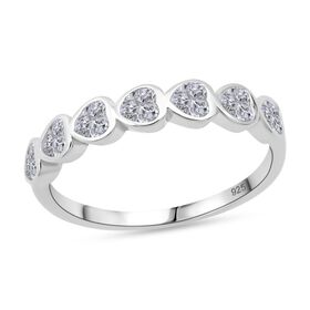 Lustro Stella Weißer Zirkonia Ring 925 Silber rhodiniert (Größe 19.00)