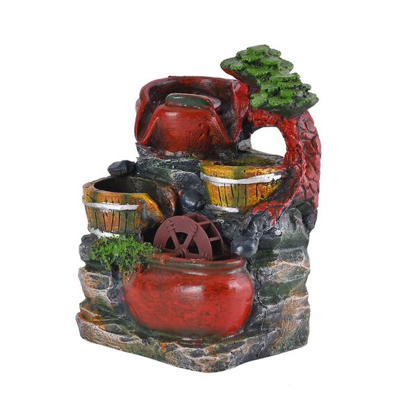 Mini Brunnen aus Harz, mehrfarbig image number 2