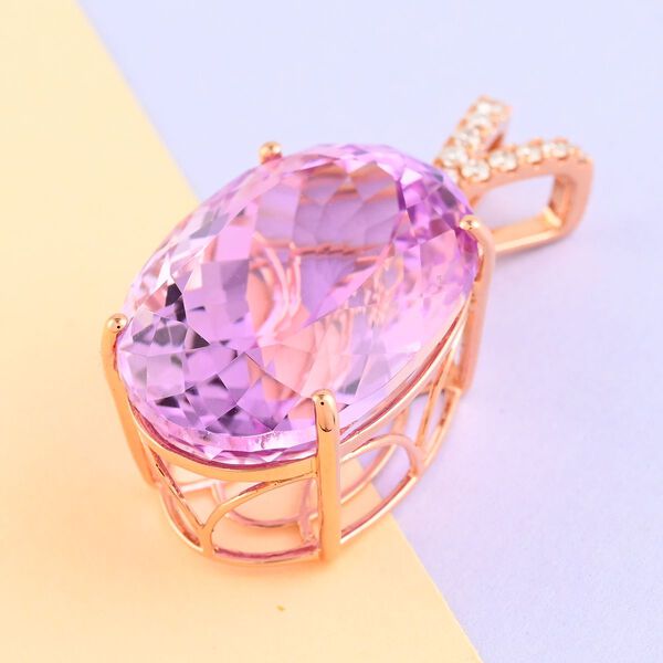 ILIANA AAA Patroke Kunzit und Diamant-Anhänger - 35,10 ct. image number 7