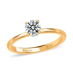 Weißer Diamant SI1 Ring 750 Gold (Größe 16.50) ca. 0,50 ct