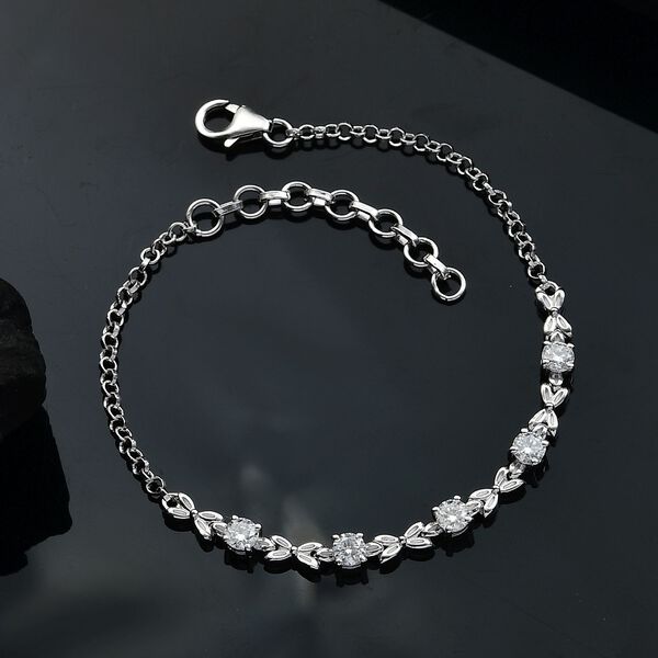 Moissanit Armband, 18+3,5cm - 1,22 ct. image number 2