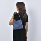 Crossbody Tasche aus Kunstleder mit abnehmbarem Riemen, Größe 24x11x22 cm, Dunkelblau image number 2