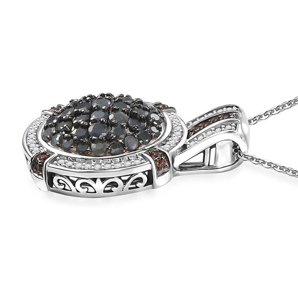 D'Joy AA Alexandrit, Kaffee und wei&szlig;er Zirkon Anh&auml;nger mit 50cm Kette - 2,42 ct. image number 3