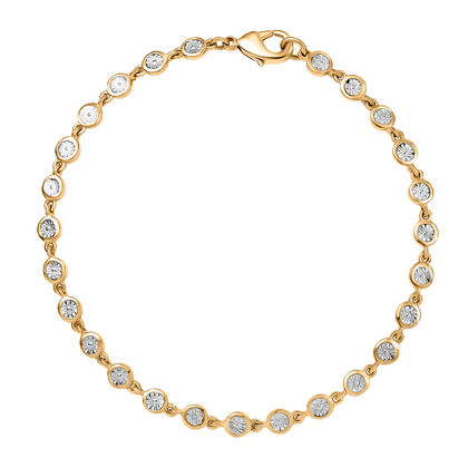 EVER TRUE Wei&szlig;er Diamant Armband ca. 19 cm Nickelfreies Messing