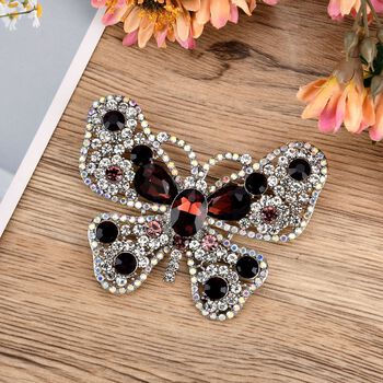 Mehrfarbiger Kristall Brosche