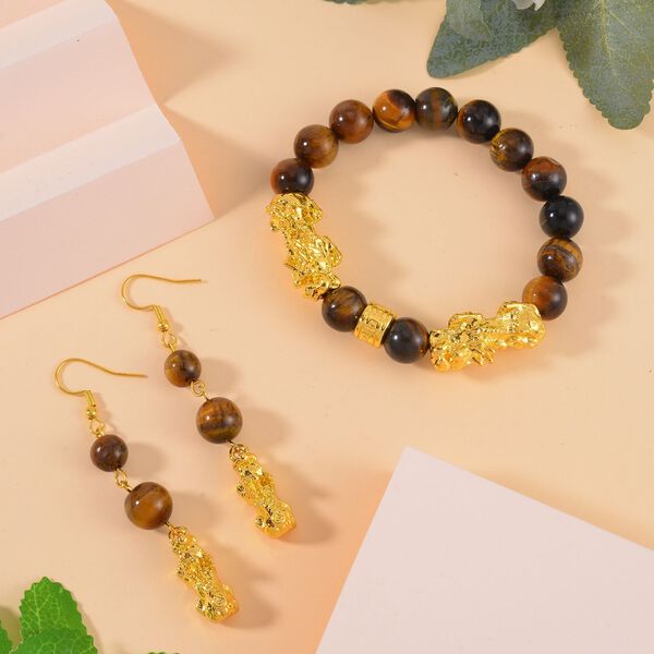 Gelbes Tigerauge-Schmuckset - 110 ct. image number 2