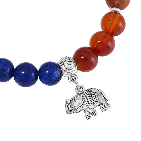 3er Set - Mehrfarbiges Edelsteine Charm Armband, Schwarz oxidiert, ca. 305.00 ct image number 8