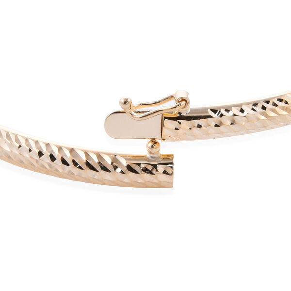 Diamantschliff Armreif, ca. 19 cm, 375 Gelbgold ca. 3,60g image number 3