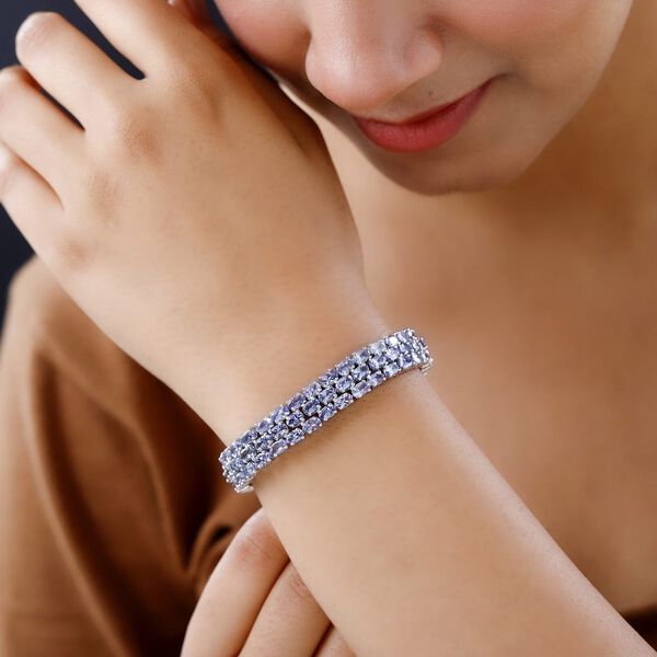 Tansanit Armband, 19 cm - 28,27 ct. image number 3