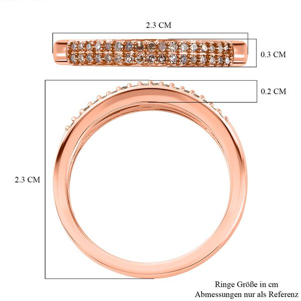 Nat&uuml;rlicher Champagner Diamant-Ring - 0,20 ct. image number 7