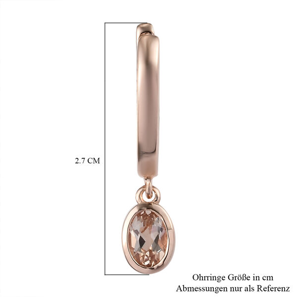 Marropino Morganit-Ohrh&auml;nger, 925 Silber ros&eacute;vergoldet ca. 1,00 ct&nbsp; image number 6
