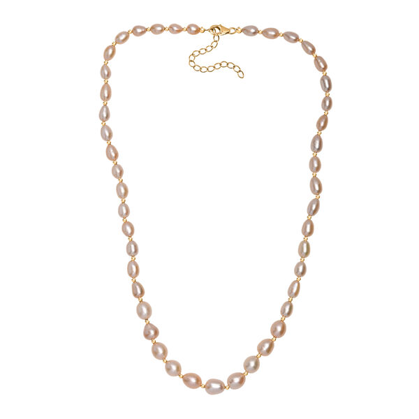 AA Pfirsich-S&uuml;&szlig;wasser Perle Halskette, 45cm image number 4