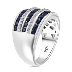 Kanchanaburi blauer Saphir und Zirkon-Ring - 2,28 ct.