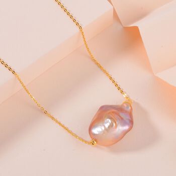 13-16 mm S&uuml;&szlig;wasser-Barockperlen-Kette, 50cm