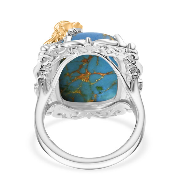 EVER TRUE AA Blauer Mojave T&uuml;rkis Ring Nickelfreies Messing (Gr&ouml;&szlig;e 17.00) ca. 11,80 ct image number 5