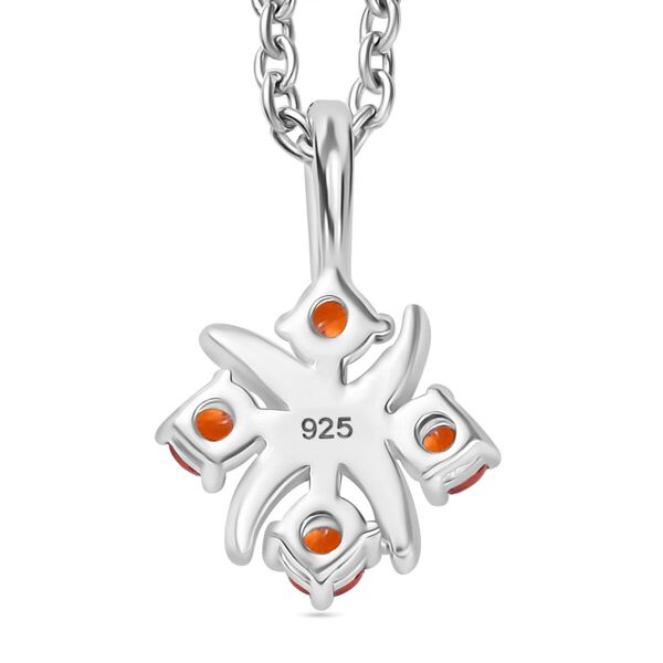 Designer Inspiriert XOXO Orange Zirkonia Schmuckset 925 Silber und Edelstahl image number 5