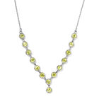 Nat&uuml;rliche Peridot-Halskette, ca. 45 cm, Edelstahl ca. 7,36 ct