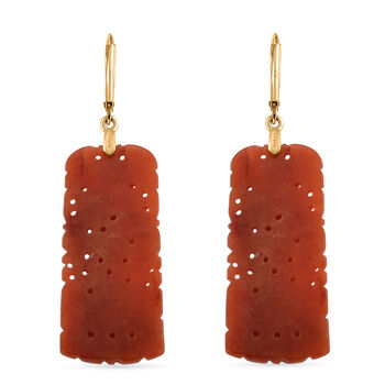 D'Joy rote Jade Ohrringe - 30 ct.