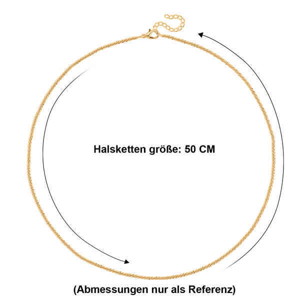 Funkel Halskette, Messing  Goldfarben ca. 50 cm image number 5