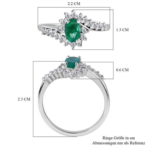 AAA Kagem Sambischer Smaragd Ring, ca. 0,96 ct. image number 5