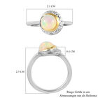 Natürlicher Äthiopischer Opal Sonne, Mond und Erde Ring 925 Silber Zweifarbige Beschichtung image number 6
