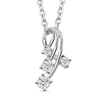 Moissanit Anh&auml;nger mit 50cm Kette - 0,55 ct.