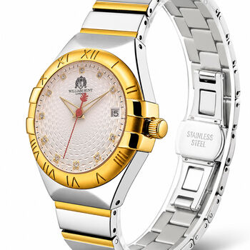 WILLIAM HUNT - Moissanit Uhren 21.5 cm Bicolor ca. 0,01 ct.