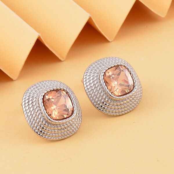 Champagner Zirkonia Ohrringe- 7.50 ct. image number 1