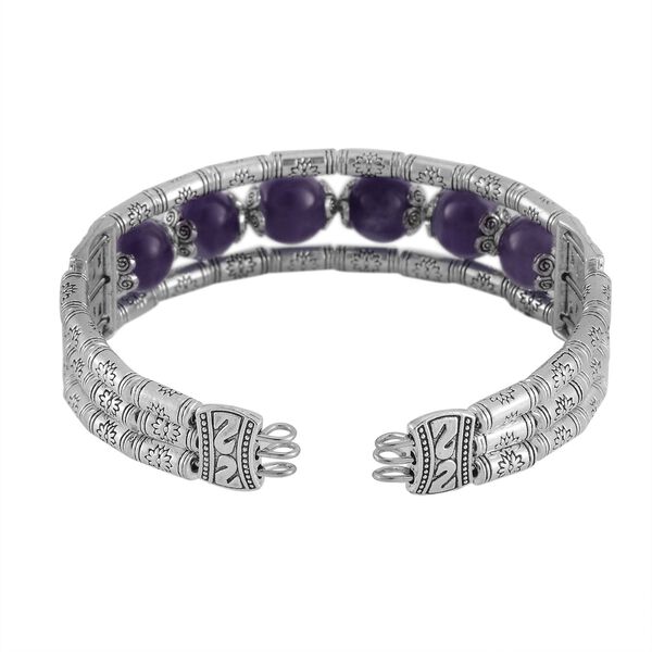 Zweifarbiges Amethyst-Armband, 18 cm - 43 ct. image number 5
