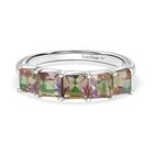 J Francis gefertigt mit SWAROVSKI - Lumin grün Kristall Ring Messing (Größe 17.00) 1.80 ct