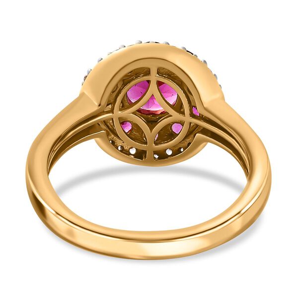 Rhodolith Granat Ringe 925 Silber Gelbgold Vermeil (Gr&ouml;&szlig;e 17.00) ca. 2,22 ct image number 6