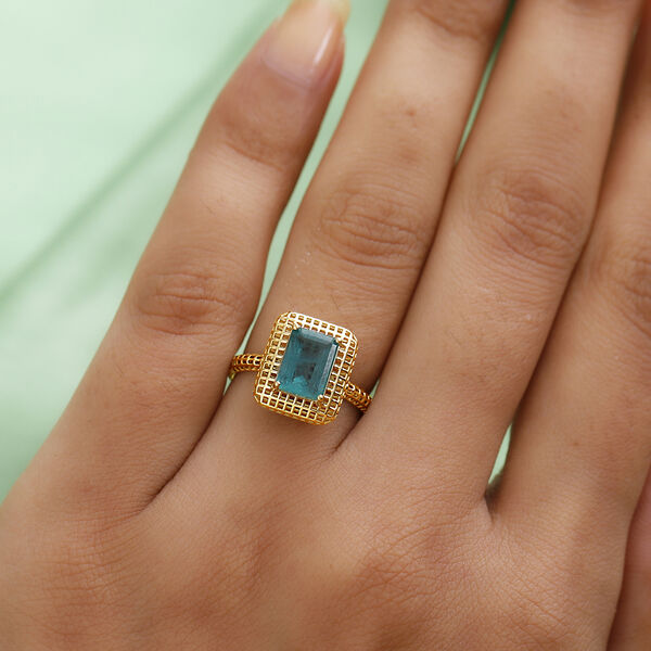 MIRAGE COLLEKTION Blaugr&uuml;ner Grandidierit Ring 375 Gelbgold image number 3