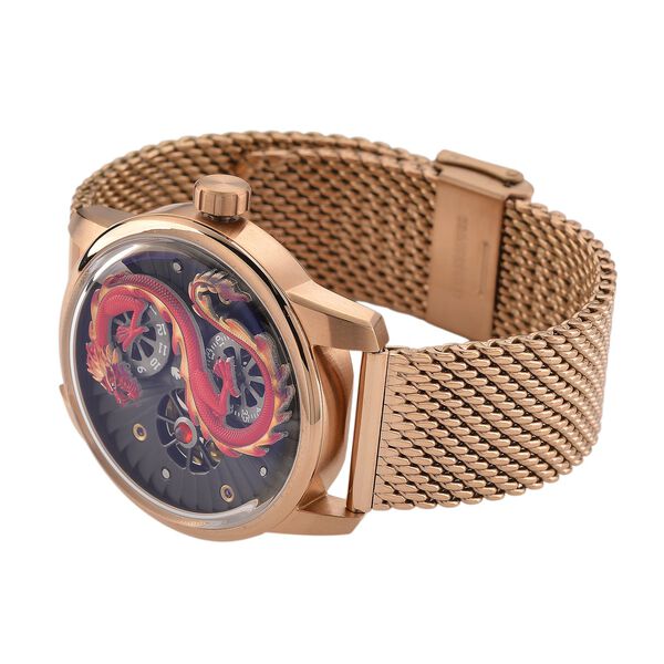 WILLIAM HUNT LIMITIERTE EDITION - Drachen Uhr Seiko Automatik Uhrwerk, 21 Jeweils, Saphir Mineralglas, 5 ATM Wasserdicht, Edelstahl image number 5