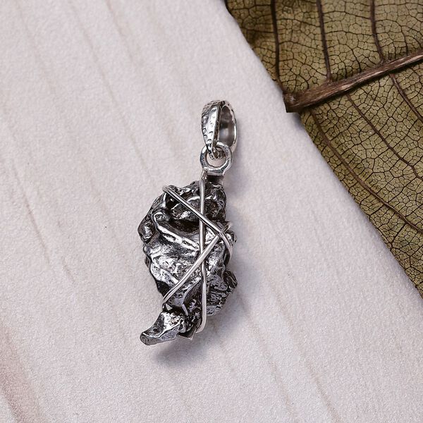 Muonionalusta Meteorit Anh&auml;nger 925 Silber rhodiniert ca. 27.64 ct image number 2