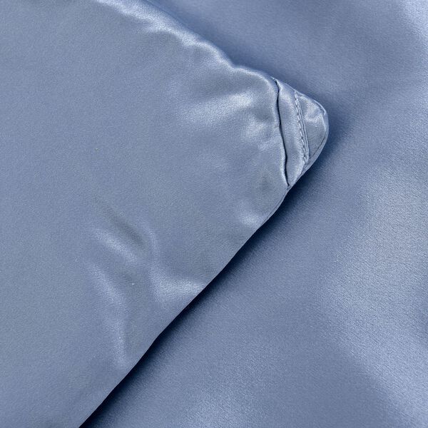Serenity Night - 100% Maulbeerseide Sommerseidendecke mit Seidenf&uuml;llung Daunenkissen und Seidenkissenbezug Blau image number 21