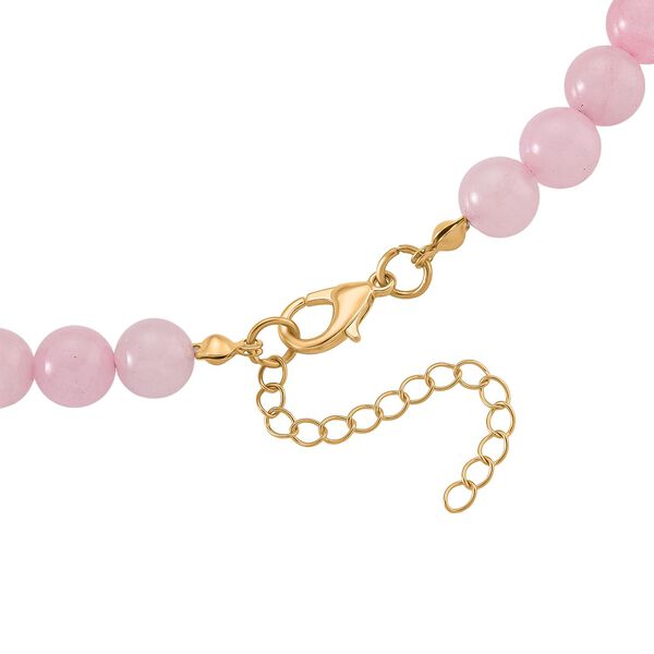 Rosenquarz Schmuckset Legierung gelb vergoldet ca. 430.00 ct image number 6