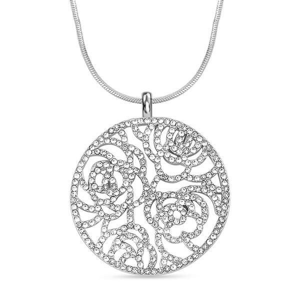 Magischer Kristall-Baum-Anh&auml;nger mit 73cm Kette in Silberton image number 0