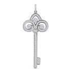 Weißer Zirkonia Anhänger 925 Silber rhodiniert