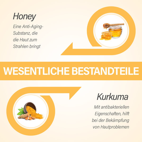 SHIZEN Honig und Kurkuma Ubtan Gesichtsmaske, 100g image number 5