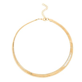 Herringbone Halskette, Edelstahl, Goldfarbenca. 40.5 cm+ 5 cm Extender