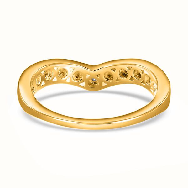 Wishbone Diamond Ring, 925 Silber vergoldet image number 6