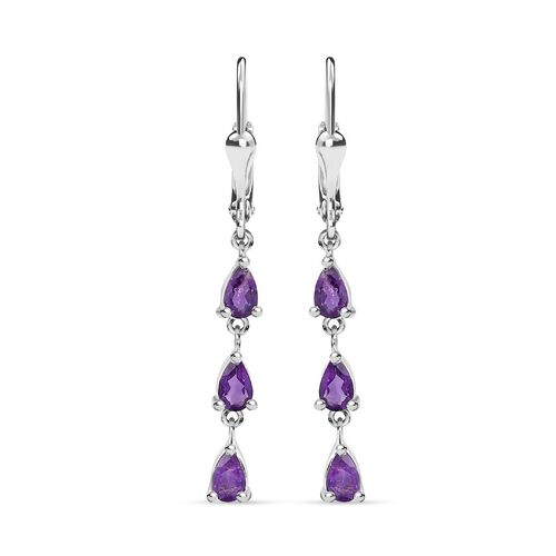Afrikanische Amethyst Ohrringe, 925 Silber ca. 1,18 ct image number 0